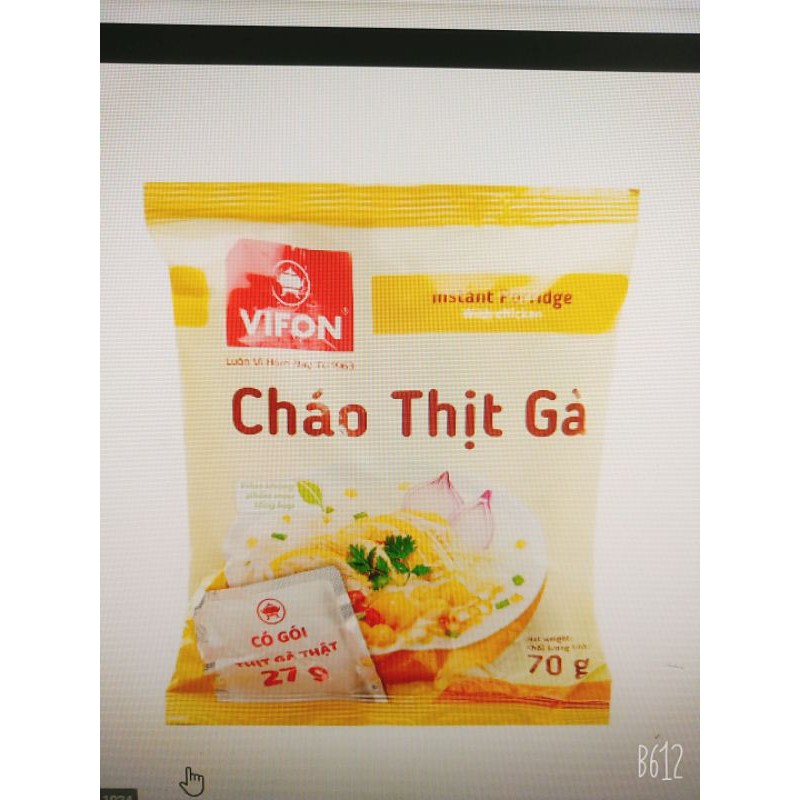 CHÁO THỊT BẰM /GÀ/NẤM VIFON GÓI 70G