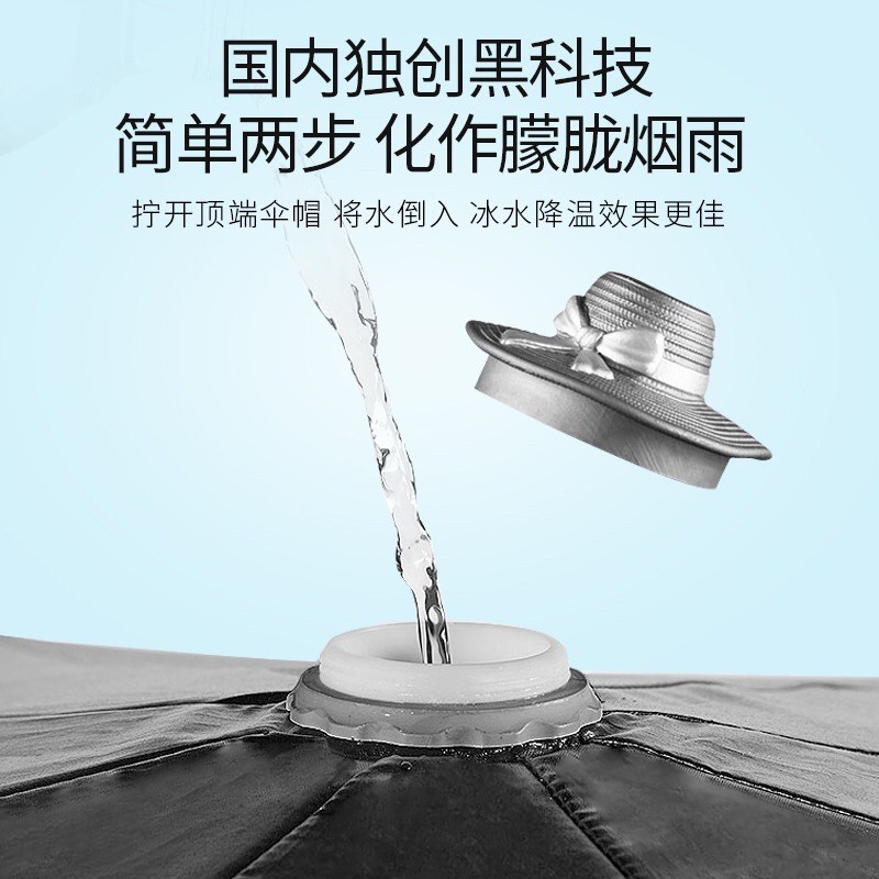 Ô DÙ CHỐNG NẮNG PHUN SƯƠNG NGĂN TIA UV TỰ ĐỘNG TẠO GIÓ LÀM MÁT SẠC QUA NGUỒN USB,CÓ THỂ SẠC ĐIỆN THOẠI