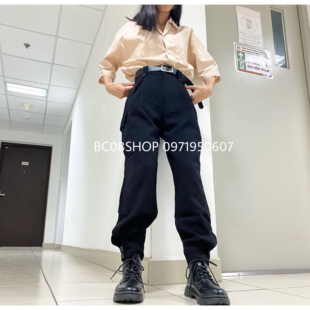 [Mã WASTMAY giảm 15% tối đa 30K đơn 150K] Quần Tây Jogger TÚI HỘP Màu Đen Basic BC154 | BigBuy360 - bigbuy360.vn