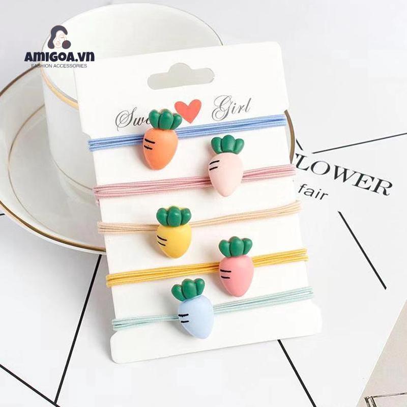 Dây Cột Tóc Hình Cà Rốt Dễ Thương Cho Nữ