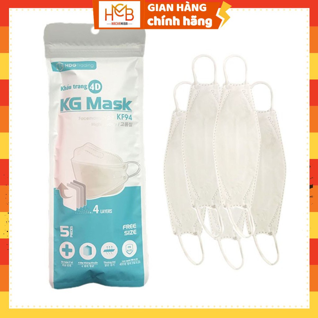 Khẩu Trang 4D KF94 KG MASK 1 Gói 5 Cái Thiết bị khác
