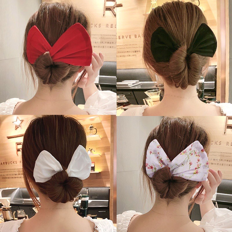 Dụng cụ dây búi tóc bản to củ tỏi hình nơ tiện lợi hot trend nhiều mẫu đẹp Tatitava
