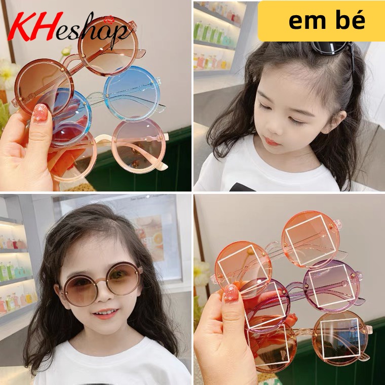 [Kính 2022] thời trang Trẻ Em 2022, gọng tròn bé gấu dễ thương, tròng trang trí hình vuông xinh xinh mã Y6696