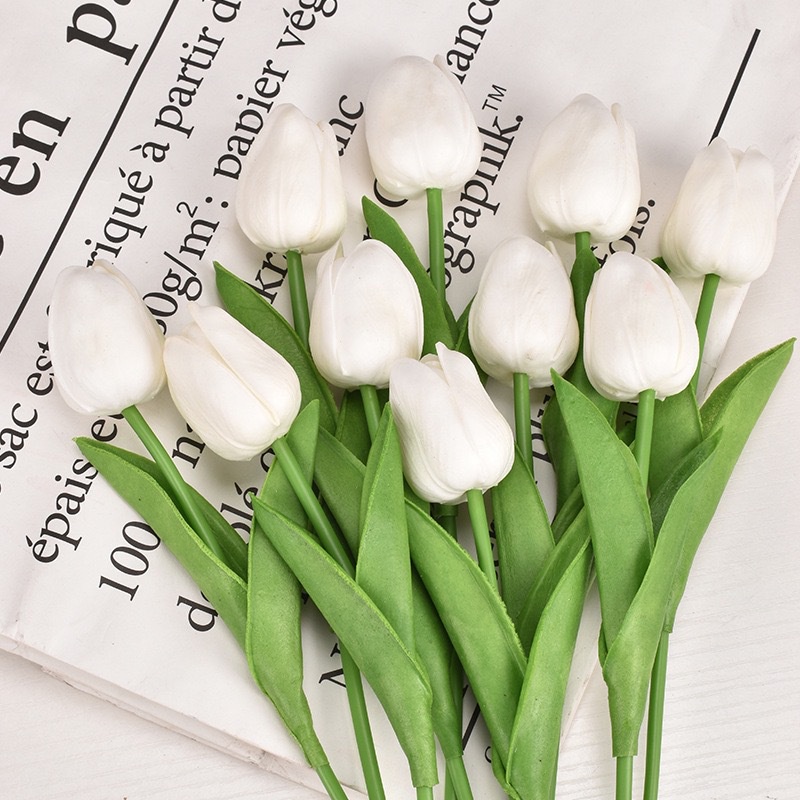 5m Dây Ruy Băng Hoa Tulip Nhân Tạo Trang Trí Bánh Kem Tiệc Cưới DIY