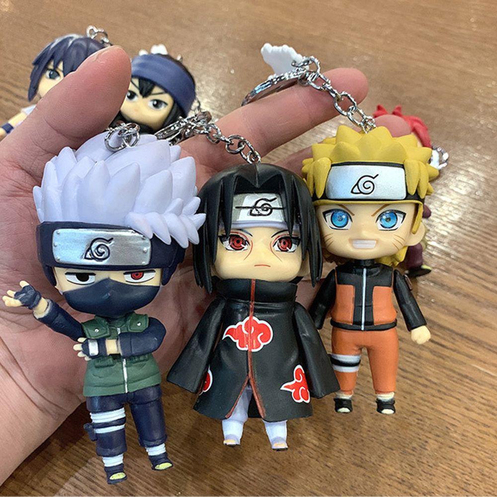 Móc Khóa Hình Nhân Vật Anime Naruto Sasuke 3D Vui Nhộn Độc Đáo Giá Đỡ