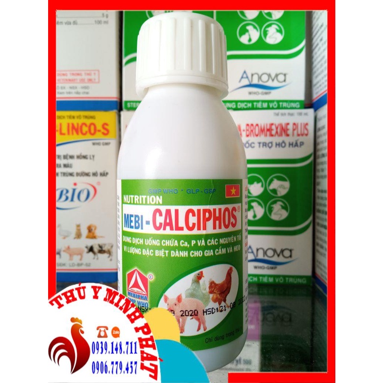 MEBI CALCIPHOS chai 100ml bổ sung đạm cho vật nuôi