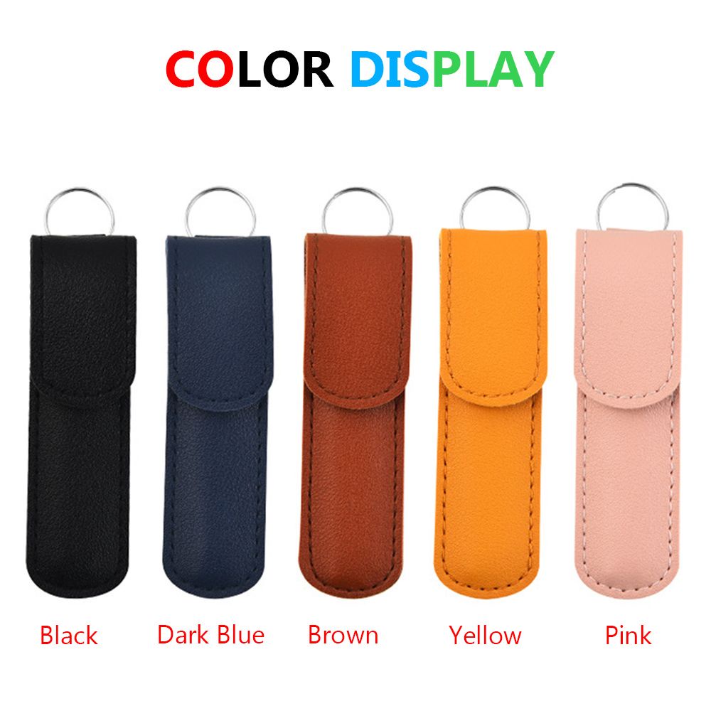 (Hàng Mới Về) Set 6 Dụng Cụ Lấy Ráy Tai Bằng Da Pu Và Thép Không Gỉ Hai Đầu Tái Sử Dụng Linh Hoạt