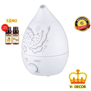 Máy Khuếch Tán Tinh Dầu Siêu Âm Loại Giọt Nước Hồ Điệp Dung Tích 1500ml Thích Hợp Dùng Trong Phòng Ngủ