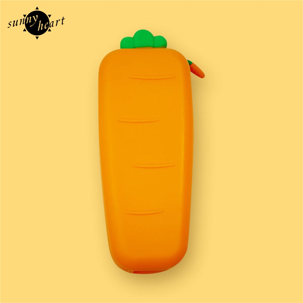 Sunnyheart Túi Đựng Bút Chì Chống Thấm Nước In Hình Cà Rốt Dễ Thương