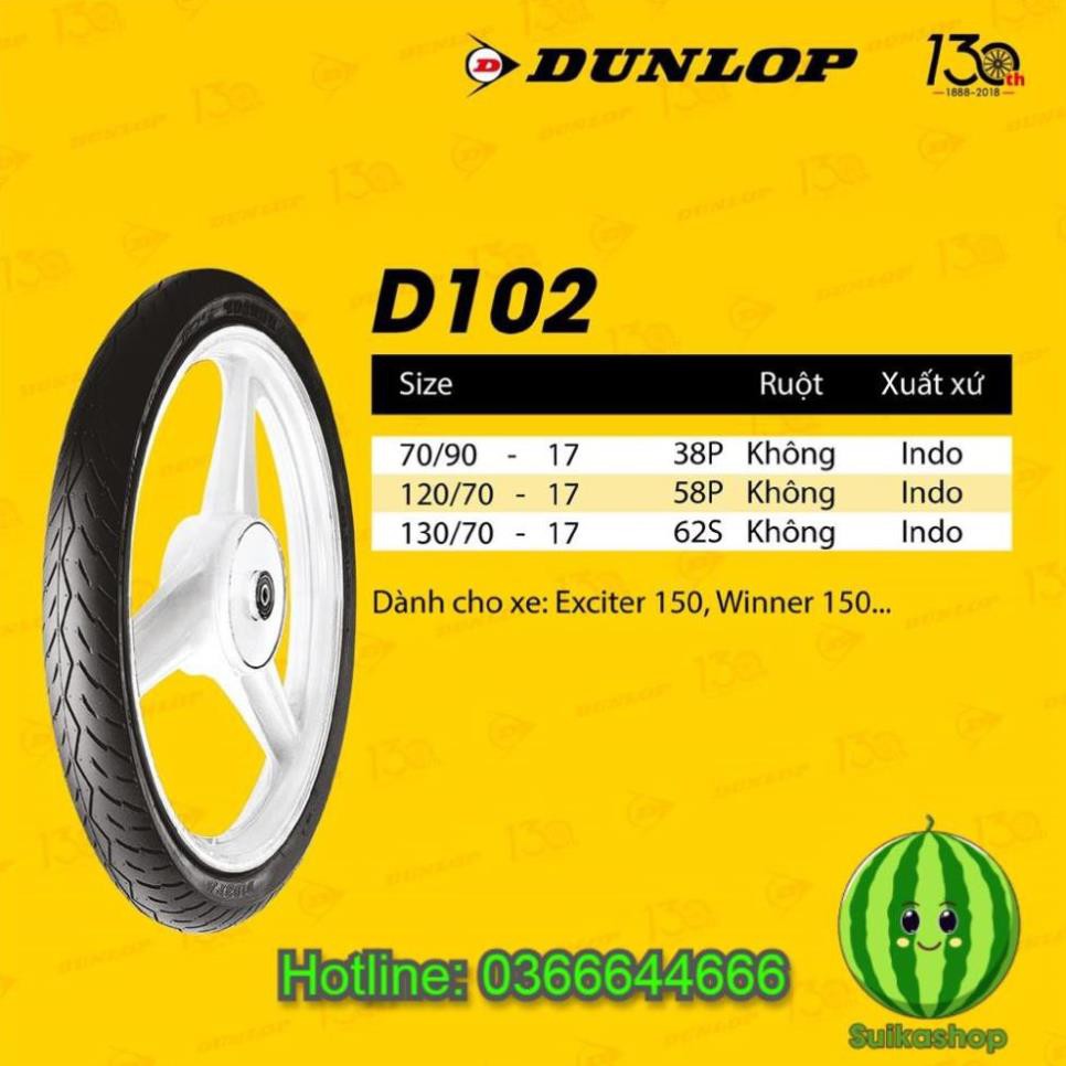 Lốp sau Honda Winner 150 - Dunlop 120/70-17 D102