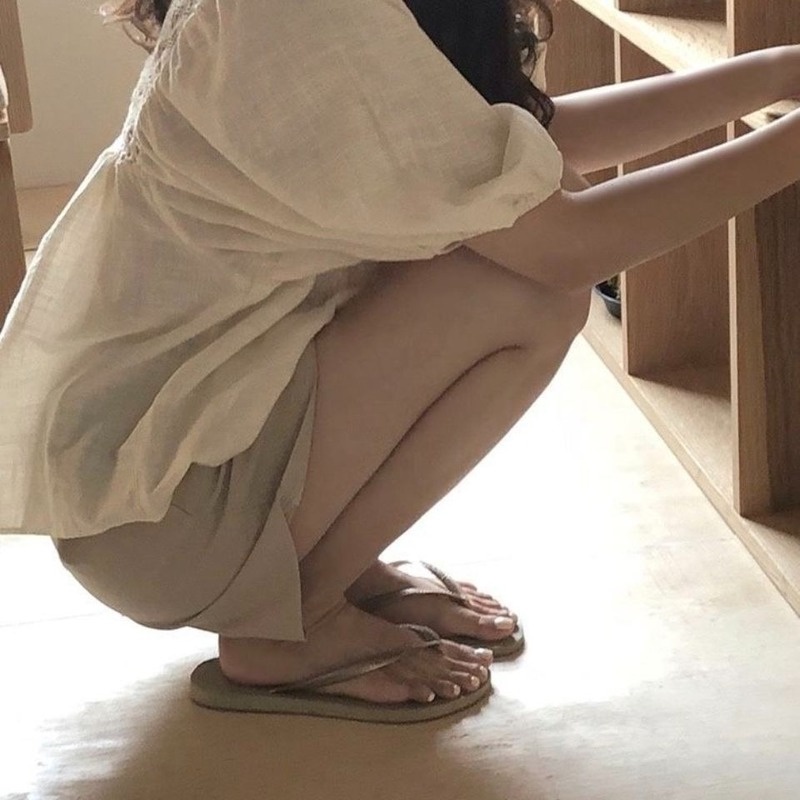 Áo Kiểu Vải Lanh Cotton Cổ Vuông Tay Ngắn Phồng Hở Lưng Thời Trang