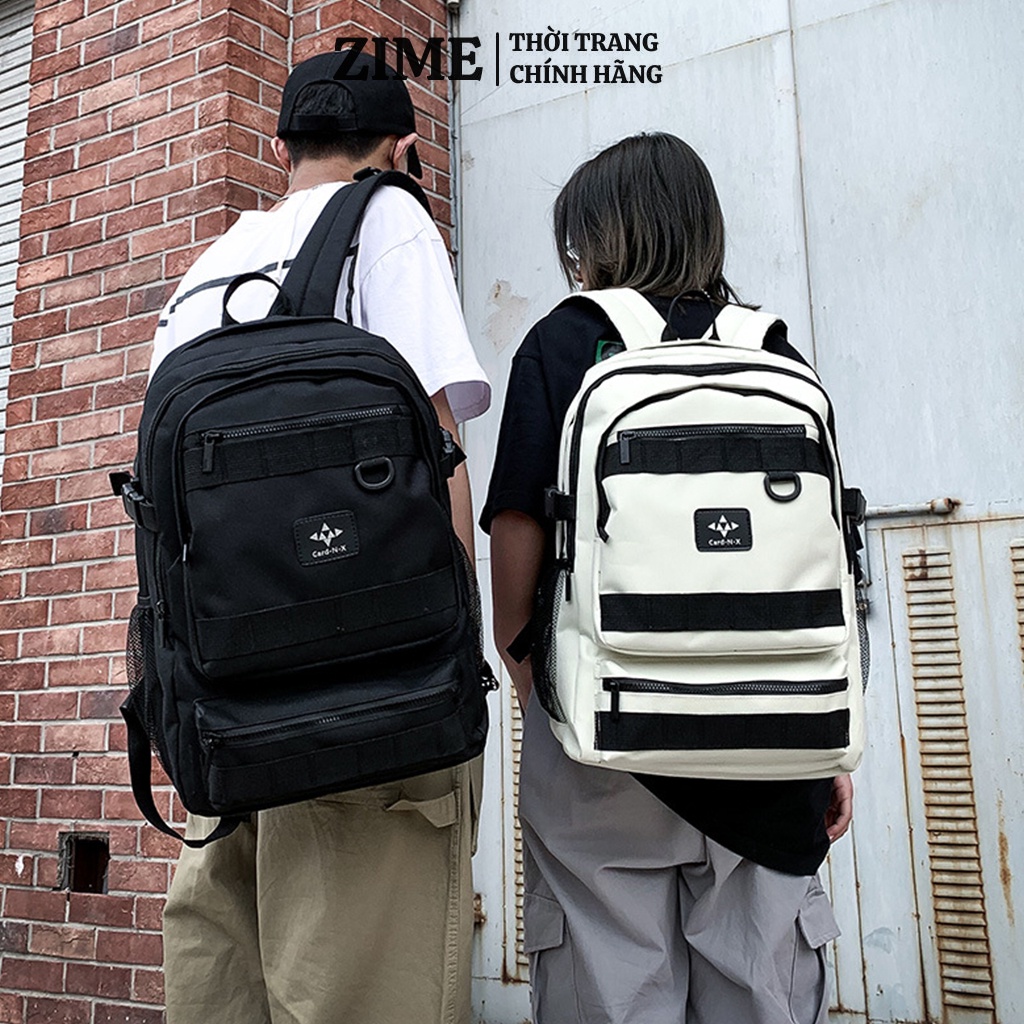 Balo nam nữ đi học cao cấp ZIME chất liệu chống nước phong cách thời trang du lịch đựng laptop