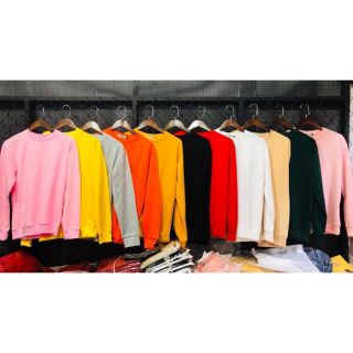(Kèm ảnh thật, có 14 màu) Áo sweater basic, form unisex