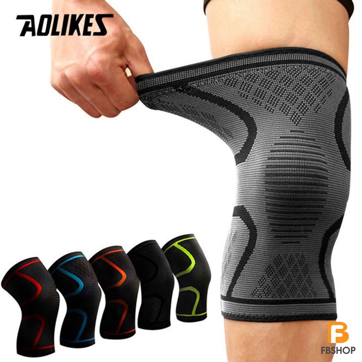 Bó gối thể thao - Bảo vệ đầu gối Aolikes AL7718 chất thun cao cấp mềm mịn - Fbsport