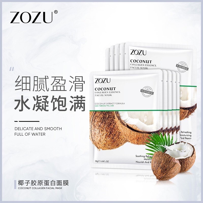 Mặt nạ dừa Zozu Coconut collagen essence facial mask 🥥🥥🥥