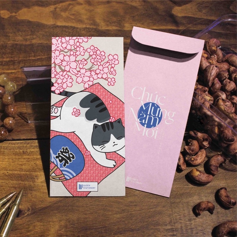 Set 6 bao lì xì Mèo Nhật Bản cute