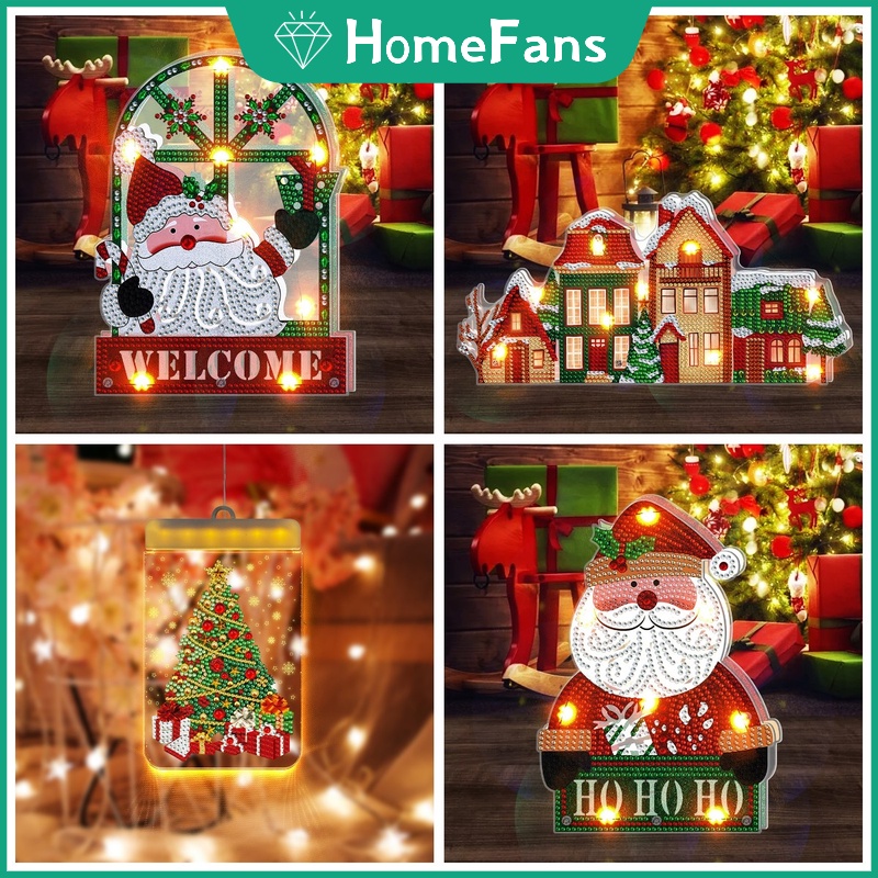 Bộ tranh đính đá tự làm hình người tuyết 30X30