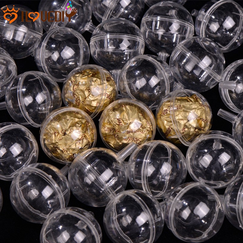 Set 10 quả bóng nhựa trong suốt dùng trang trí DIY