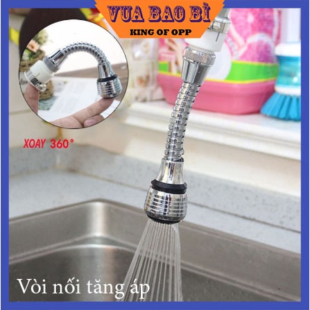 Vòi nối tăng áp bồn rửa chén xoay 360 độ, đường kính đầu vòi 3.5 cm, KING OF OPP