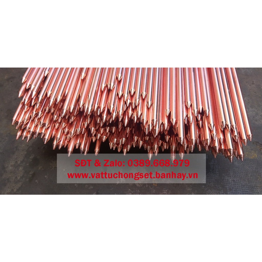 Cọc Tiếp Địa mạ Phi 16 Dài 2,4m Của Việt Nam