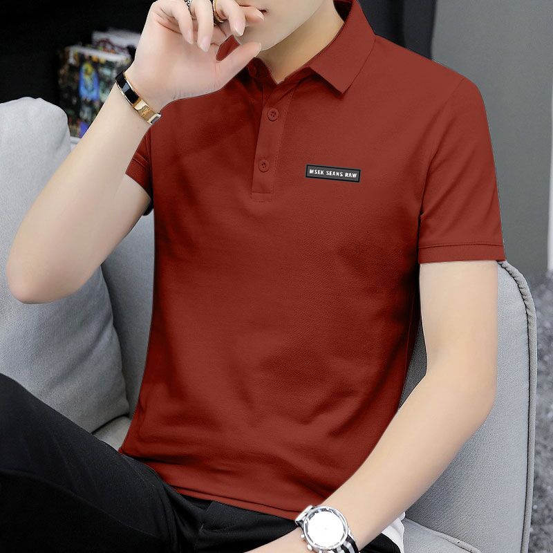 Áo Thun Polo Tay Ngắn Dáng Ôm Màu Xám Đơn Giản Thời Trang Mùa Hè Cho Nam