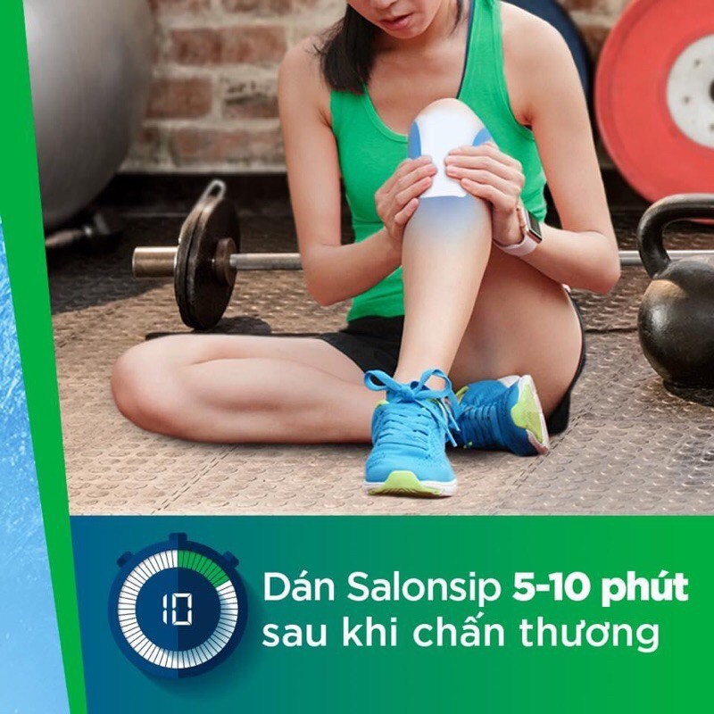 Cao dán lạnh giảm đau SALONSIP, miếng làm nóng kháng viêm- Trung Đông Pharmacy