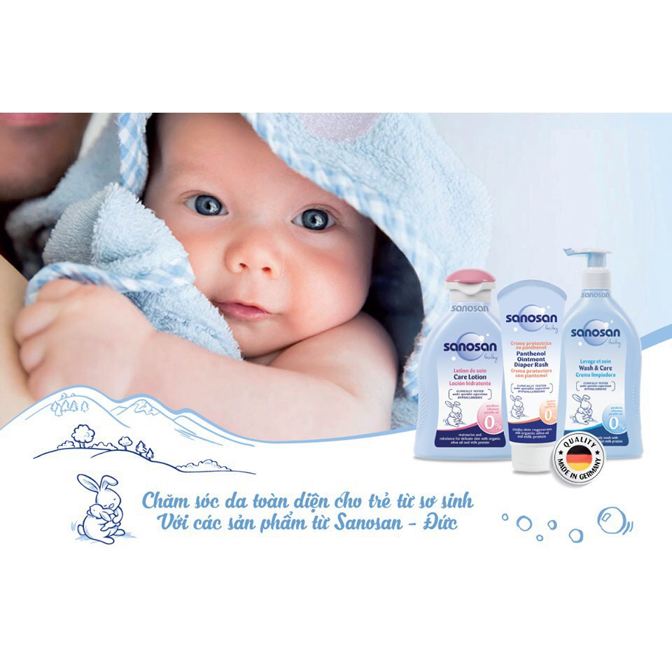 Dầu massage Sanosan Baby chiết xuất Olive hữu cơ 200ml