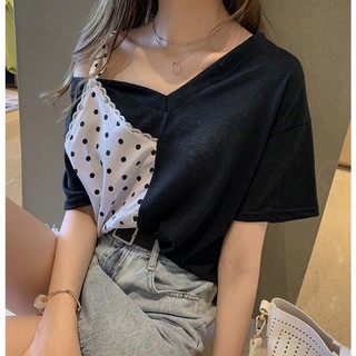 áo thun cổ tim chấm bi big size size lớn 60-90kg