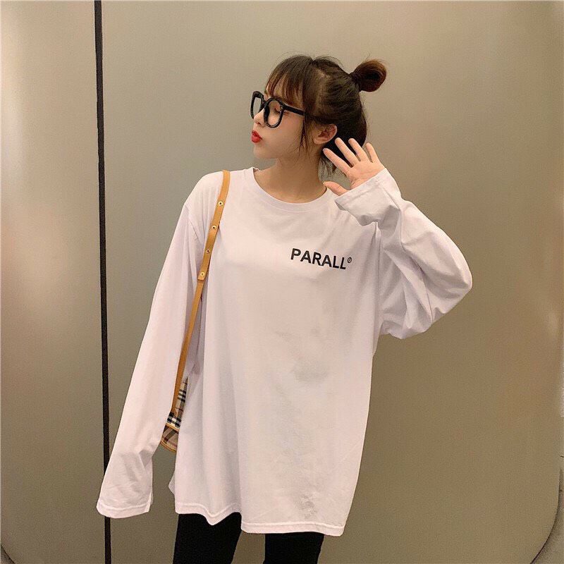 [RẺ VÔ ĐỊCH Áo Thun Tay Dài Form Rộng Parall Ulzzang Thu Đông