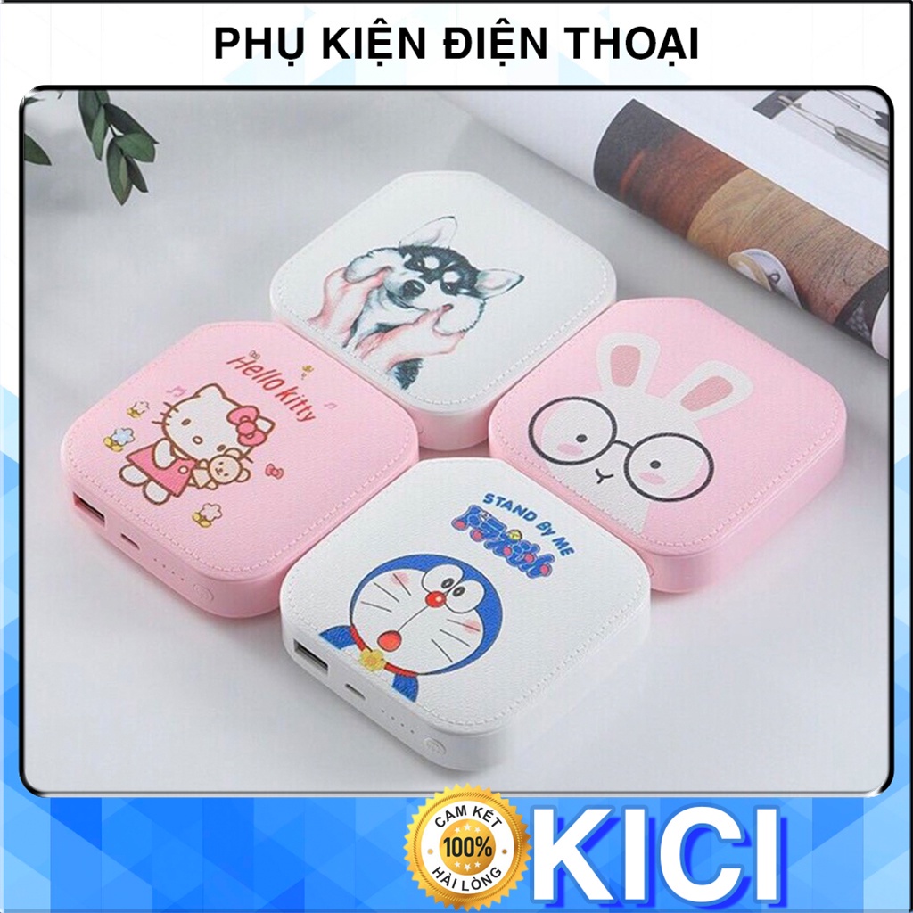 Sạc Dự Phòng Cute - Doremon - Hello Kitty (Kèm Dây Đeo) KICI SHOP