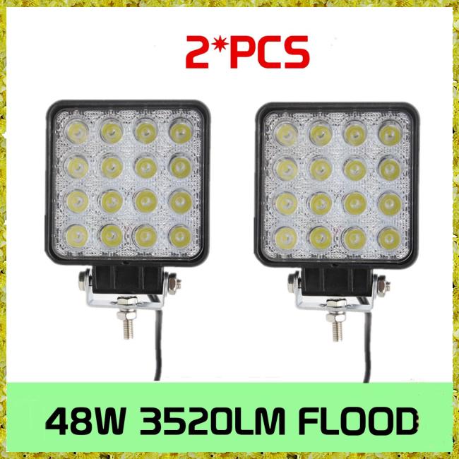 Đèn led 48W 12V 24V chất lượng cao tiện dụng cho ô tô kèm giá đỡ