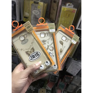 Ốp lưng silicon Jris đính đá viền màu cho samsung galaxy C9 Pro