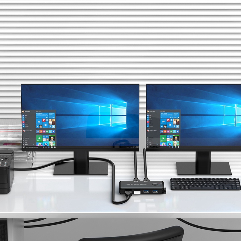 Công Tắc Chuyển Đổi USB KVM KVM Sang 2 Cổng USB 3.0 Cho Windows PC In 2 Thiết Bị Chia 4 Thiết Bị