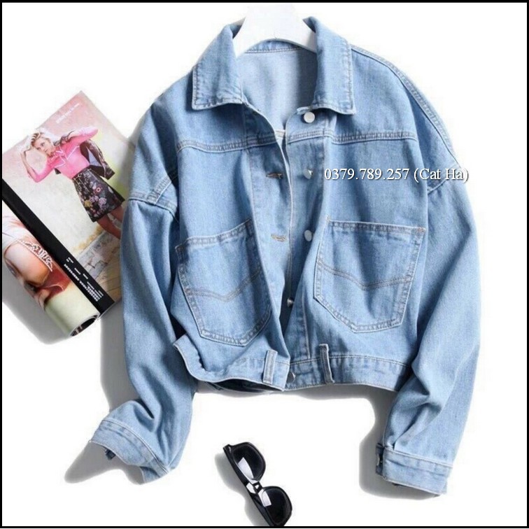 Áo khoác nữ chất jean cao cấp thời trang form dưới 58Kg trơn Basic BB41