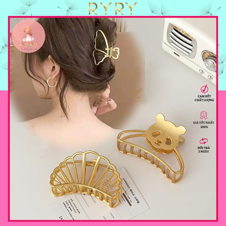 Kẹp Càng Cua Kim Loại Cao Cấp Phong Cách Hàn Quốc Cho Nữ