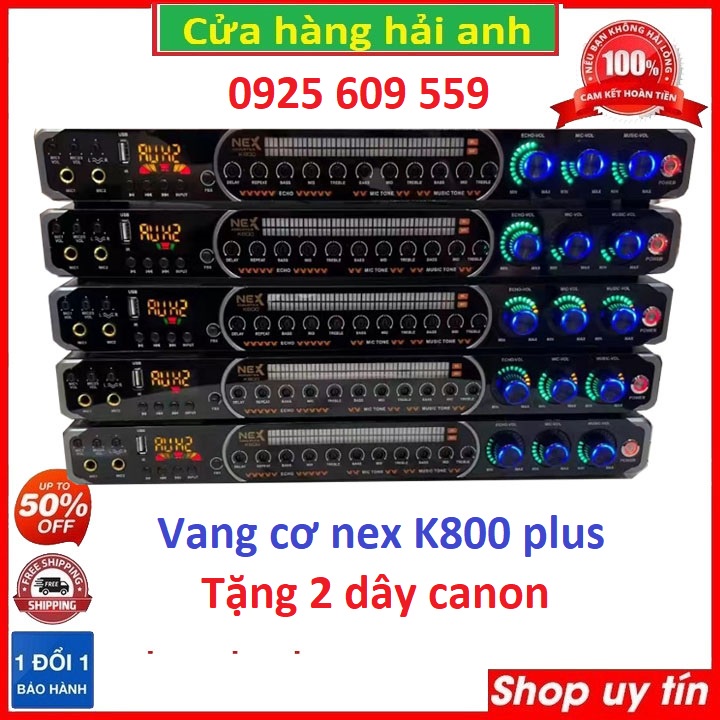 Vang cơ thế hệ mới Nex K800 plus - tặng 2 dây canon