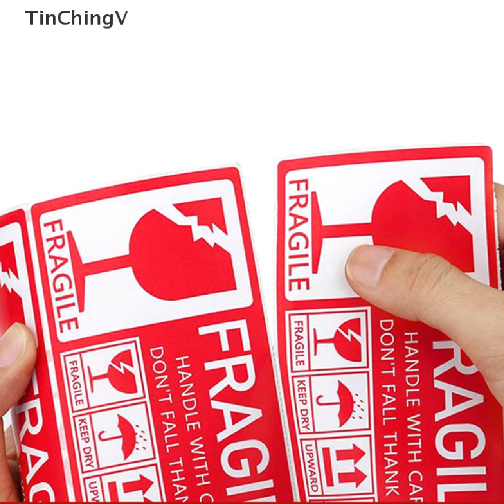 Set 100 Nhãn Dán Cảnh Báo Kích Thước 9cm * 5cm Tiện Dụng