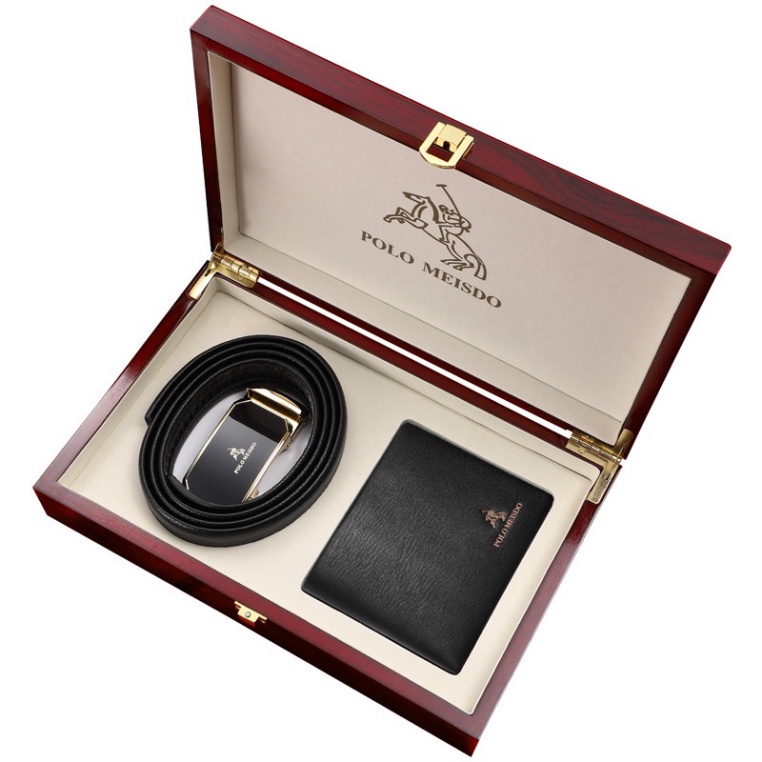 Set Ví Thắt Lưng Nam Combo Dây Lưng Nam Ví Da Nam Cao Cấp Hiệu POLO MEISDO Full Hộp Làm Quà Biếu Tặng Sinh Nhật -ND