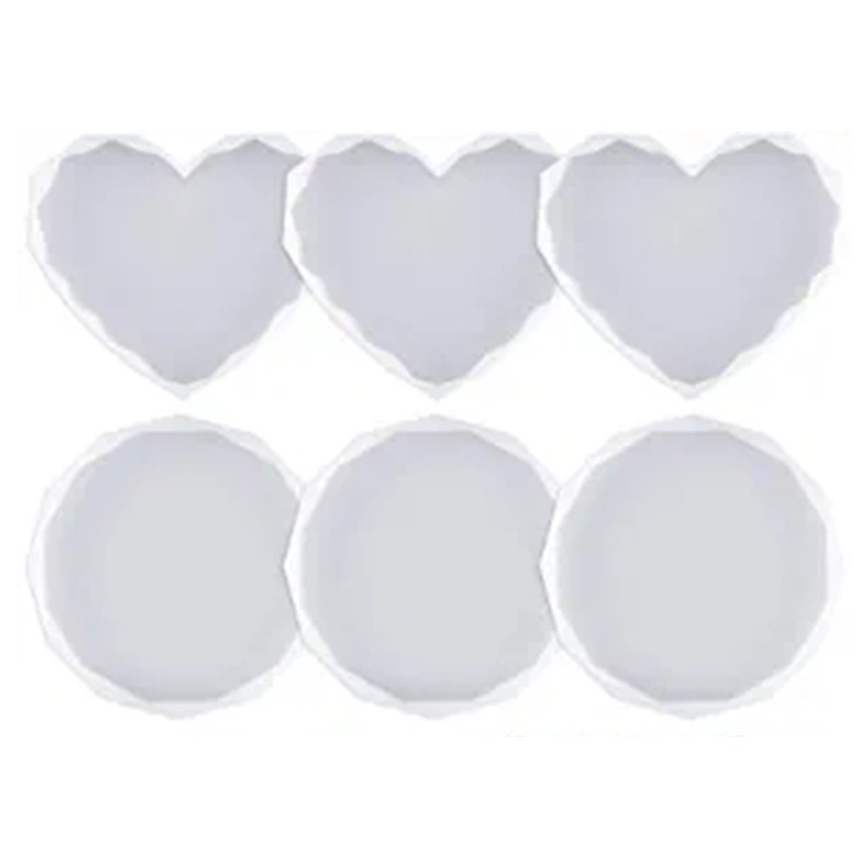 Sa Khuôn Làm Đế Lót Ly Hình Tròn / Trái Tim Bằng Resin Epoxy Resin