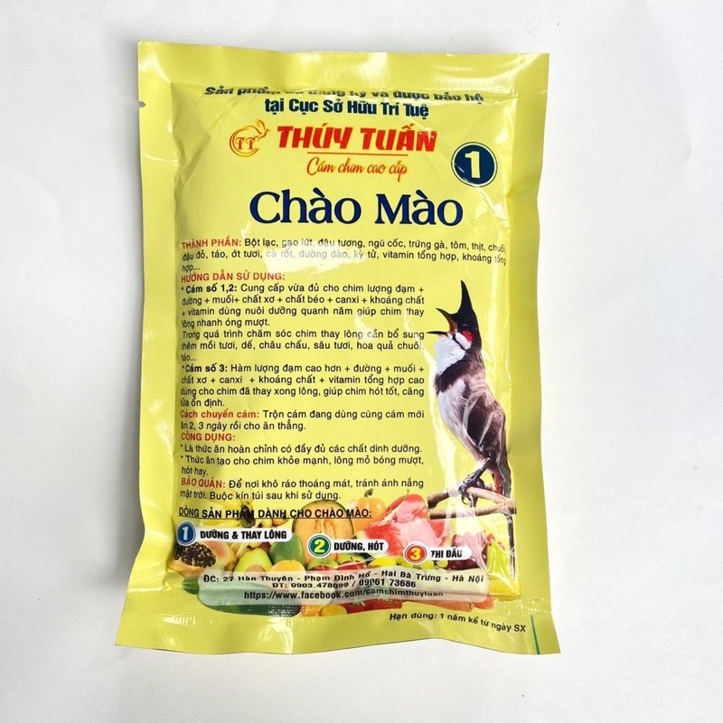 Cám chim chào mào Thúy Tuấn số 1 cao cấp 200 gram - Cám chào mào Thúy Tuấn số 1 giá rẻ