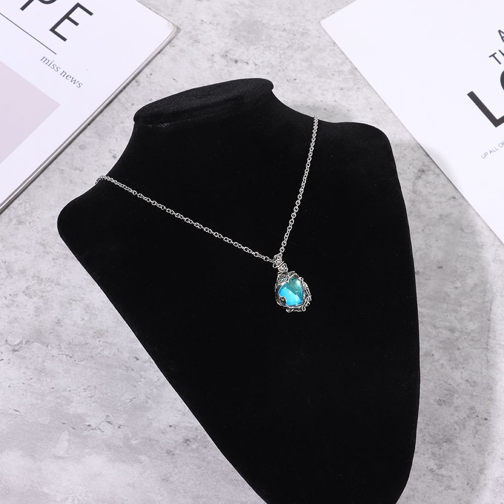 Vòng cổ mặt dây đính đá phong cách cổ điển thời trang cho cặp đôi