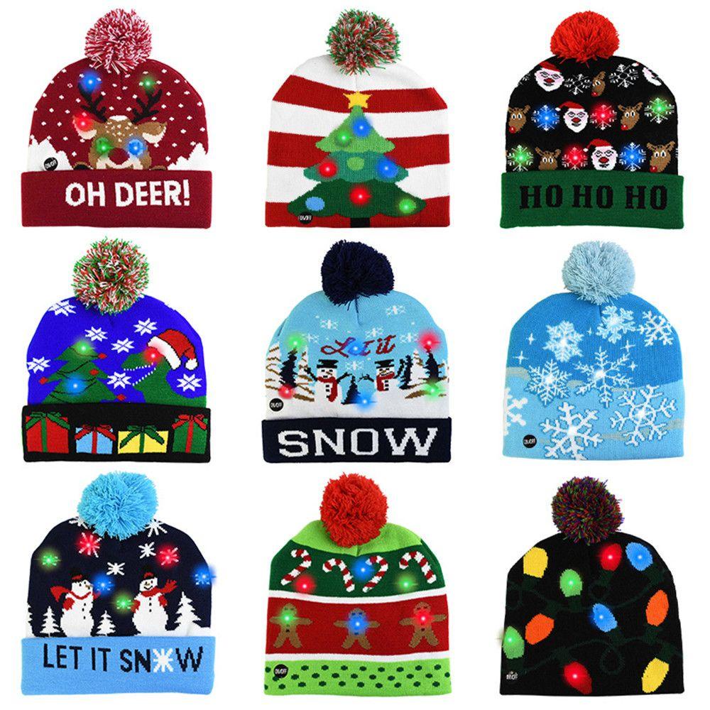 Mũ Len Beanie In Họa Tiết Hoạt Hình Cây Thông Giáng Sinh 24 Thời Trang