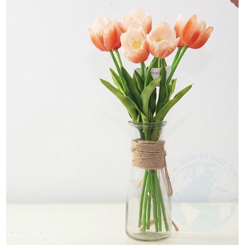 BÌNH THỦY TINH THẮT EO IN CHỮ LOVE 420ML LỌ THỦY TINH ĐA NĂNG