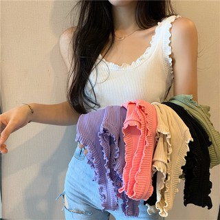 Áo len gân tăm hai dây nữ đẹp xinh xắn trẻ trung cá tính