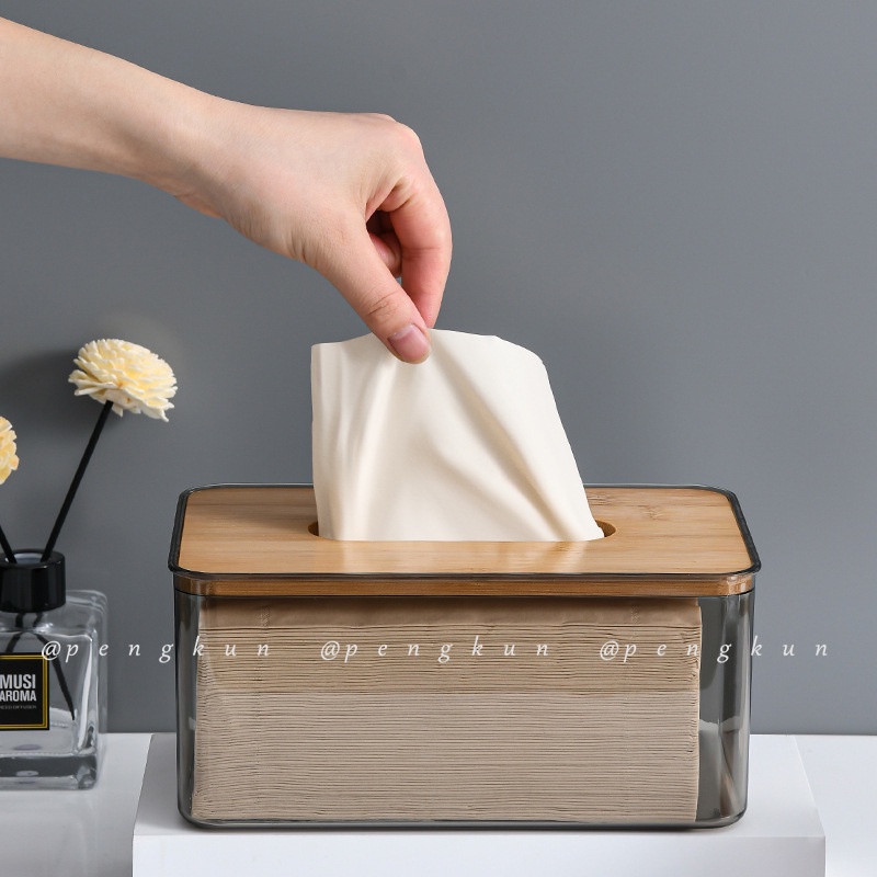 Hộp Gỗ Tre Đựng Khăn Giấy/Đồ Dùng Phong Cách Nhật Bản