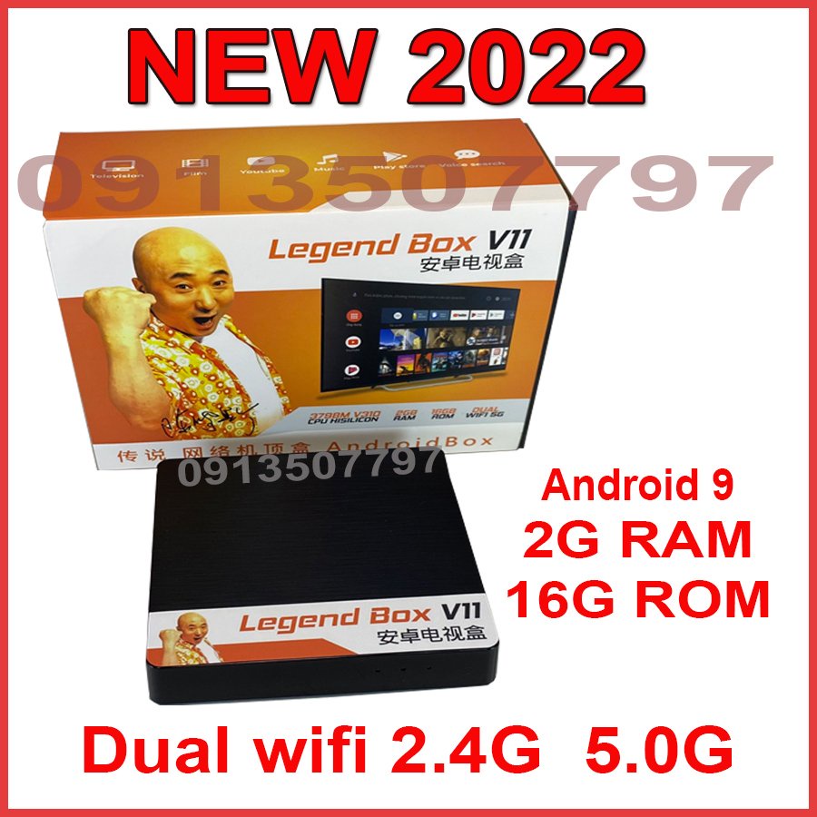 Đầu Box android TV ram 2G rom 16g Legend Box V11 truyền hình miễn phí , bh 1 năm