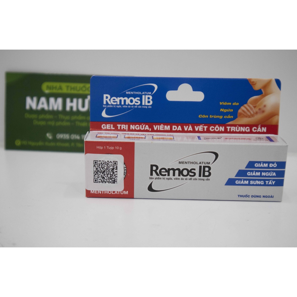REMOS IB kem bôi ngứa, viêm da và vết côn trùng cắn tuýp 10g