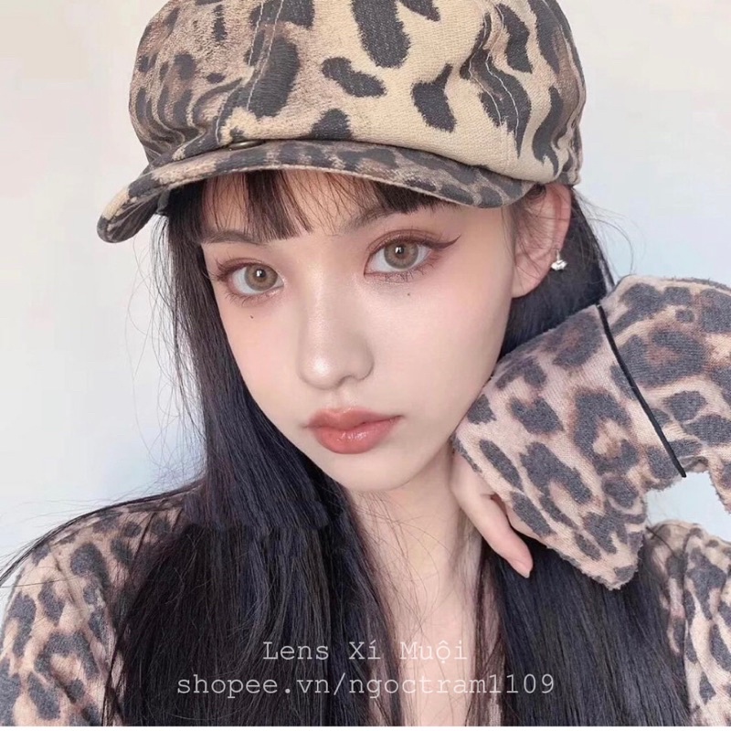 Lens mắt nâu tây giãn nhỏ Natalie/DNA 0 độ