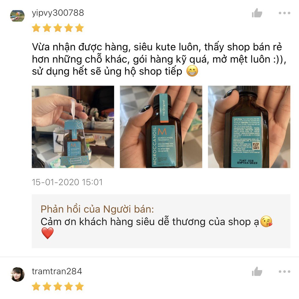 Chính hãng  Tinh dầu phục hồi tóc khô sơ Moroccanoil Treatment 25ml