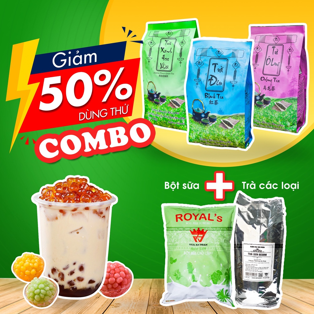 [Mẫu thử] Combo Trà Sữa Sale Off 50% 4 Loại Trà WECHA